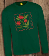 Nadolig Llawen Poinsettia Trio Sweatshirt / Green