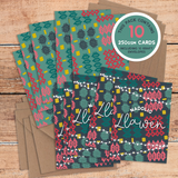 Nadolig Tapestry Luxury A7 Card Pack