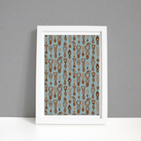 All the love-spoons A4 designer Wall Print / Framed and Unframed