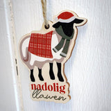 Nadolig Llawen / Merry Christmas  - Wooden Gift Decoration - Max Rocks
