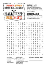 FREE Downloadable Halloween Work Sheets / Taflenni Gwaith Noson Calan Gaeaf - Max Rocks