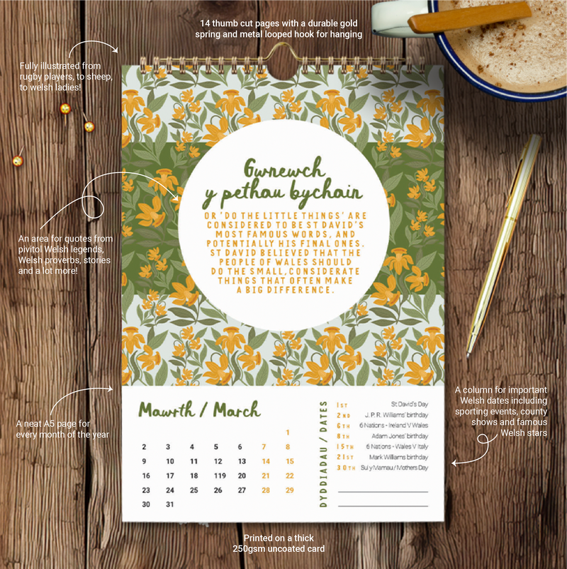 Desk and Wall Calendar / Calendrau Desg & Wal 2026