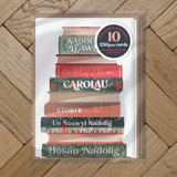 Christmas books A7 card pack