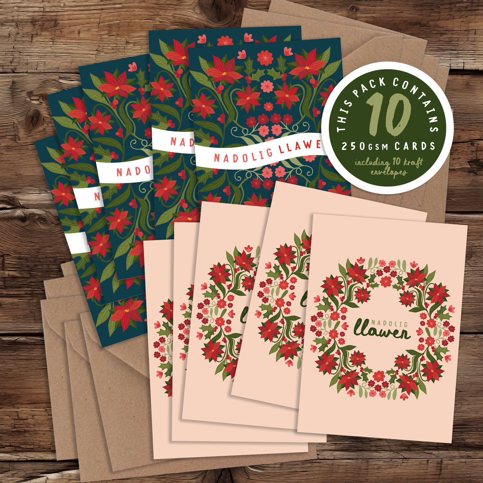 Berry wreath A7 Card Pack – Max Rocks