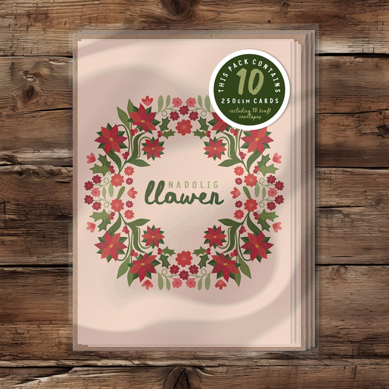 Berry wreath A7 Card Pack