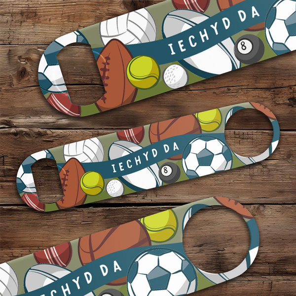 Iechyd da Ball Sports bottle opener
