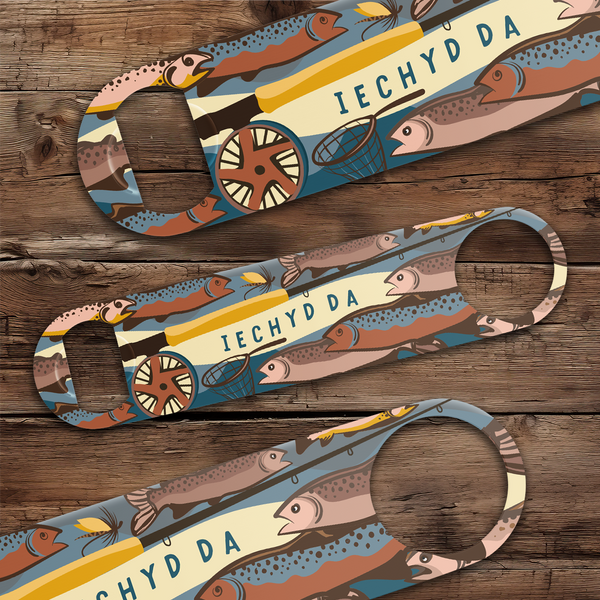 Iechyd da Brown Trout bottle opener