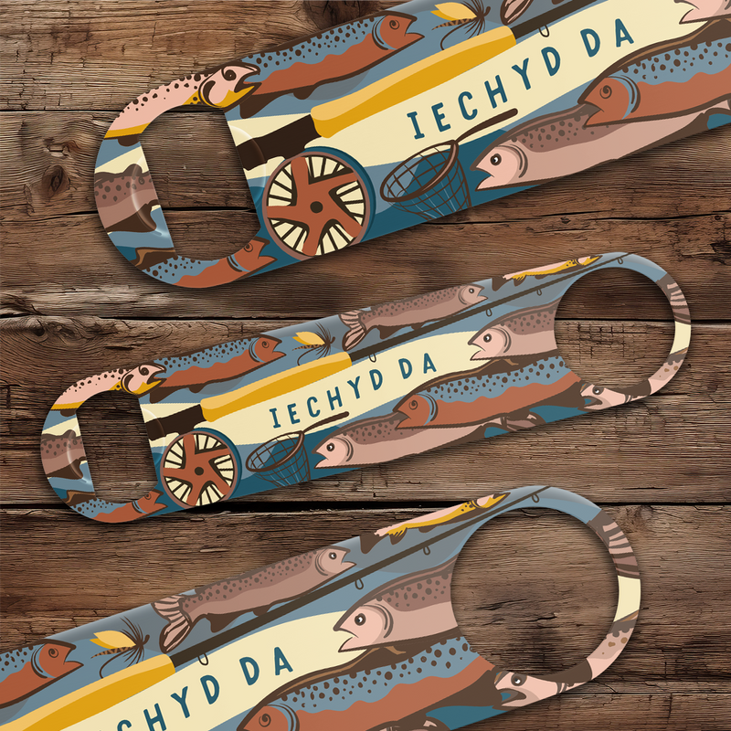Iechyd da Brown Trout bottle opener
