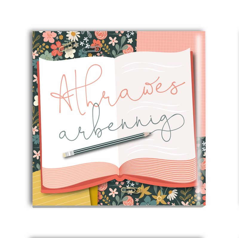 Athrawes workbook coaster