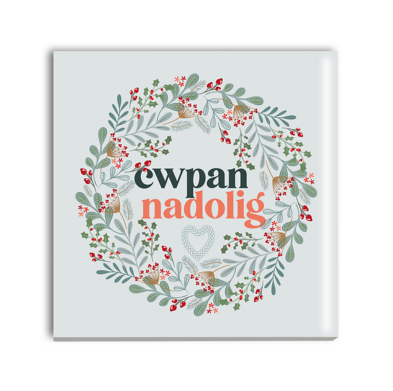 Cwpan Nadolig Wreath Coaster