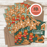 Gingerbread biscuits A7 card pack