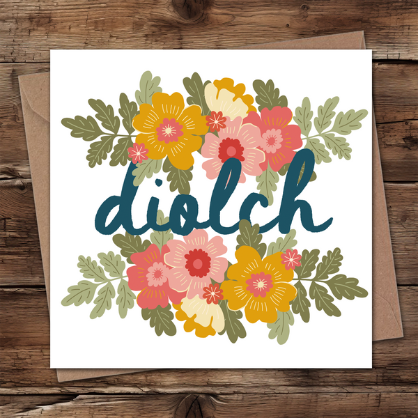 Floral thanks card