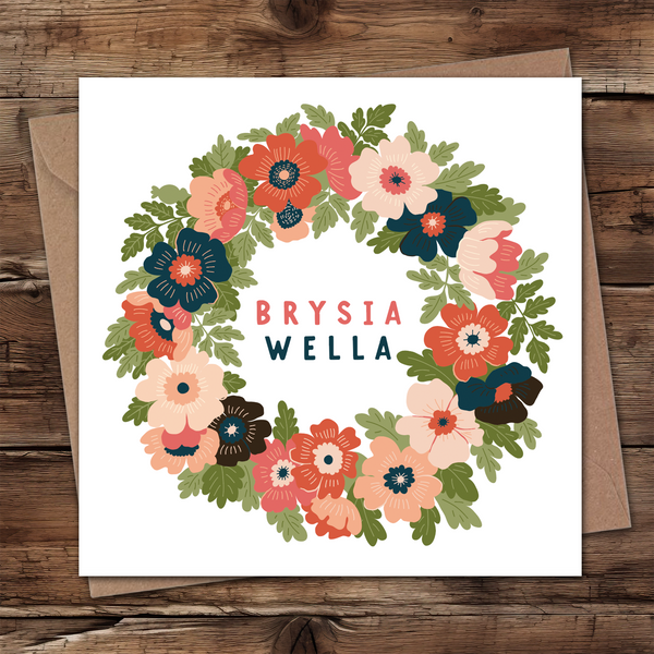 Get well wreath card