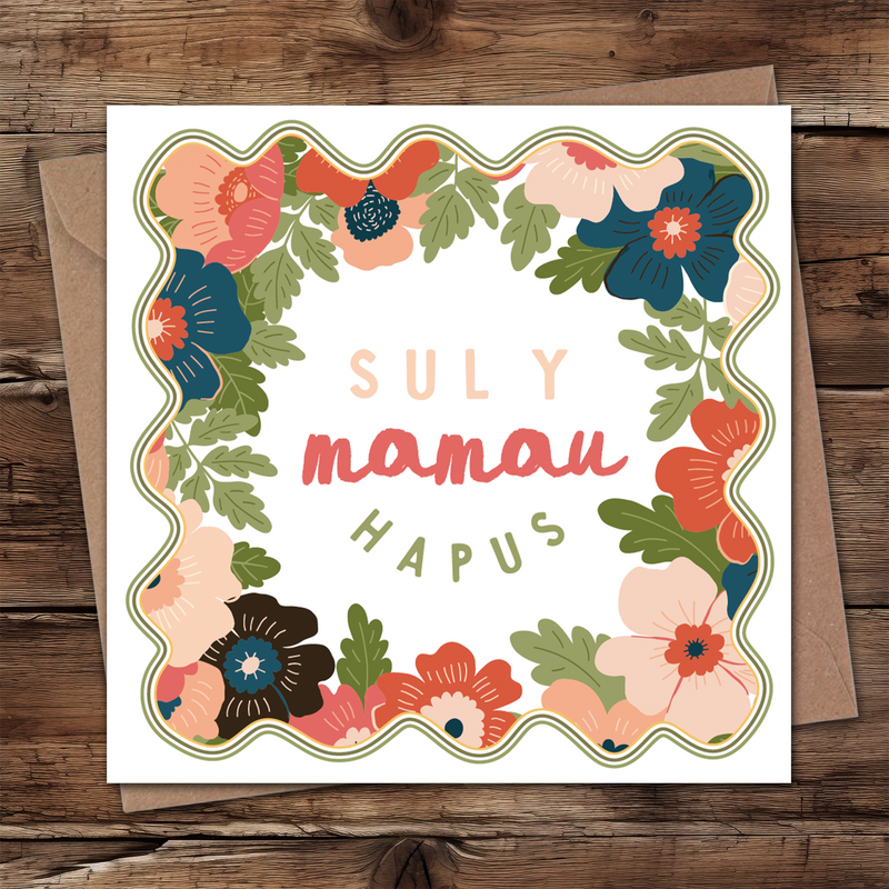 Suly Mamau Floral Waves card