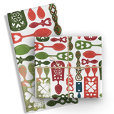 Christmas lovespoons Tea Towel