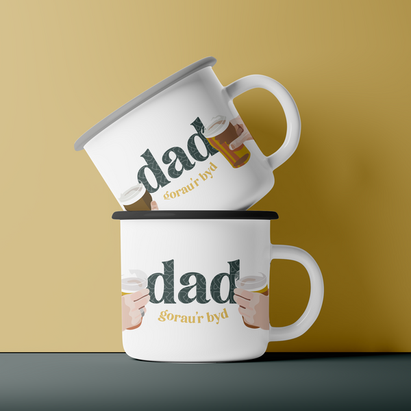Dad gorau’r byd Mug / Enamel or ceramic