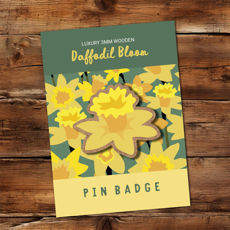 Daffodil Bloom Pin Badge