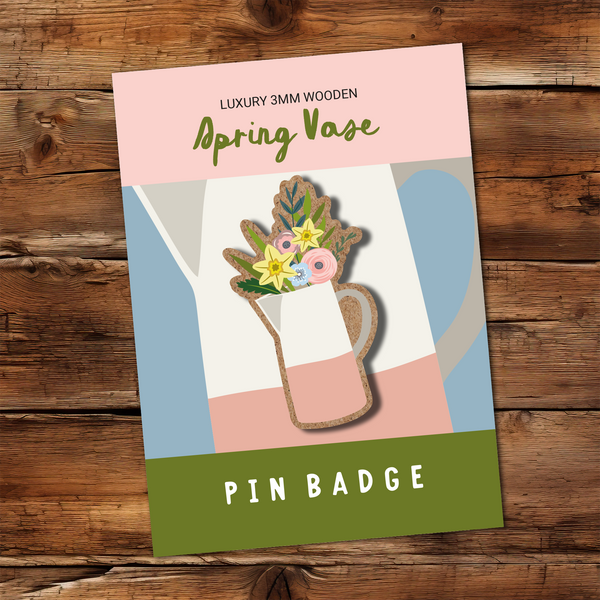 Spring Vase Pin Badge