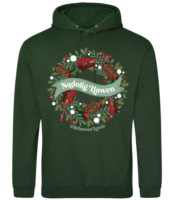 MUSICAL CHRISTMAS WREATH hoodie / GREEN