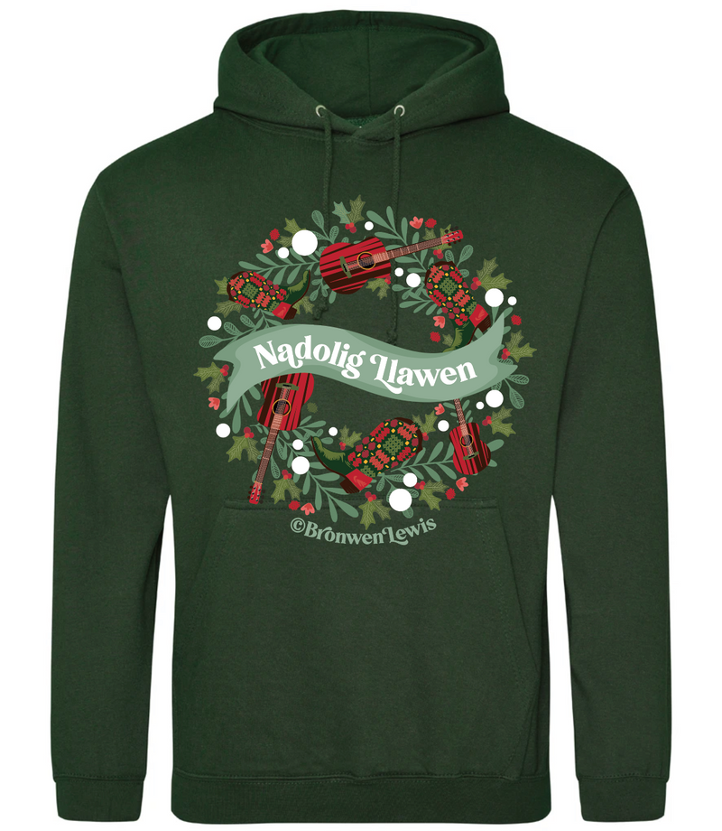MUSICAL CHRISTMAS WREATH hoodie / GREEN