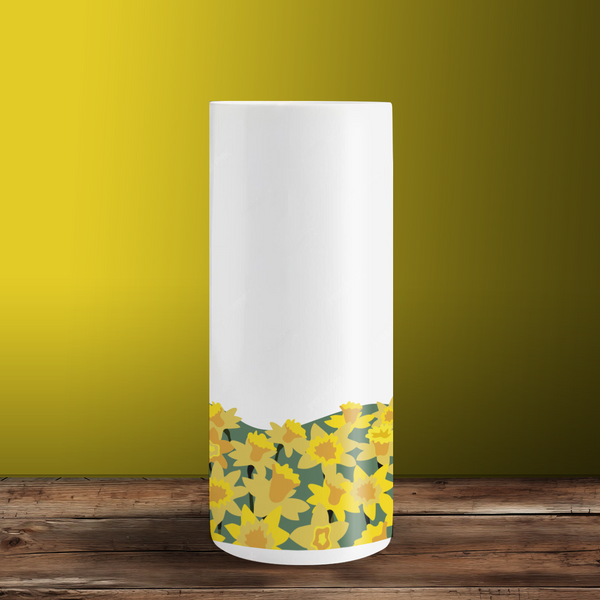 Daffodil Field Tall Ceramic Vase