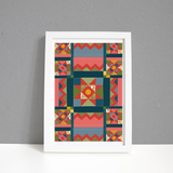 Welsh quilt A4 Print