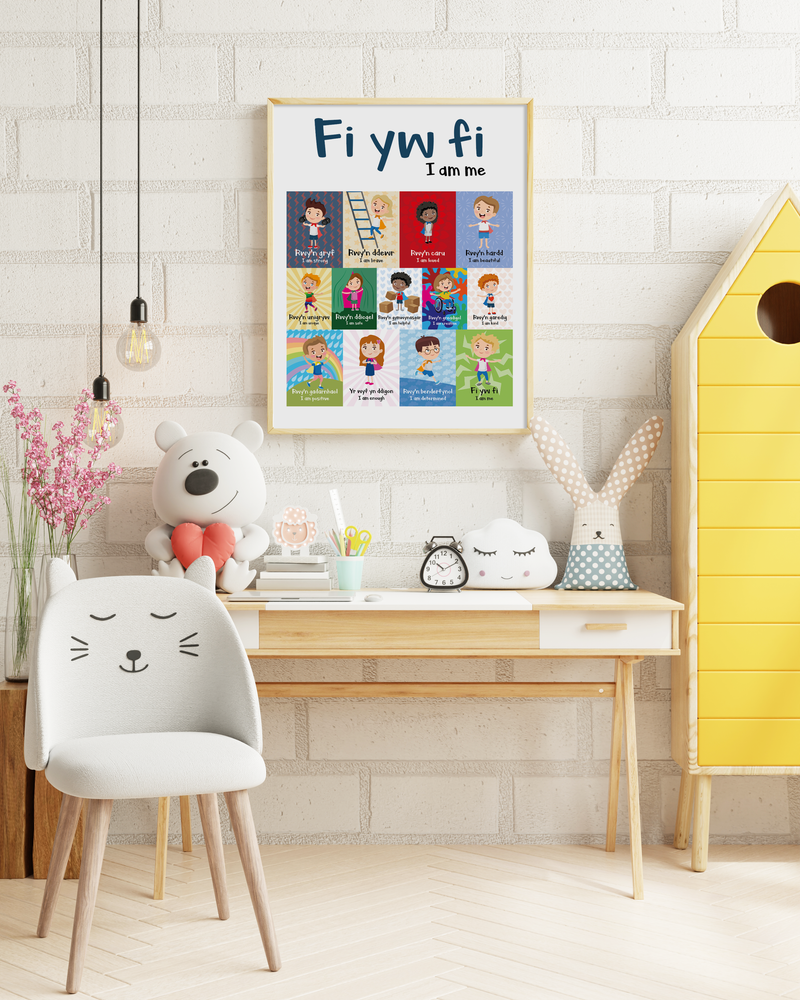 Fi yw fi / I am me A2 Affirmation Print for Children's Bedroom or Playroom