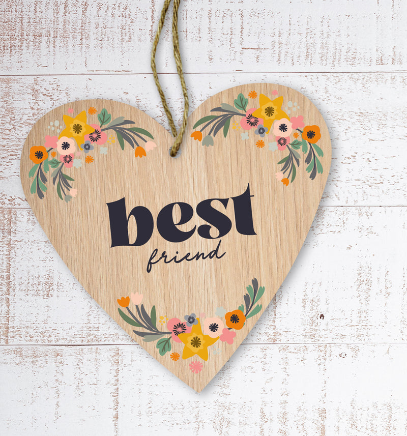 Best friend Painted Wooden Gift Decoration