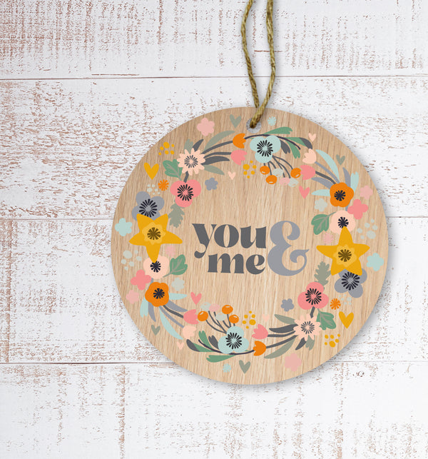 You & Me Wooden Gift Decoration