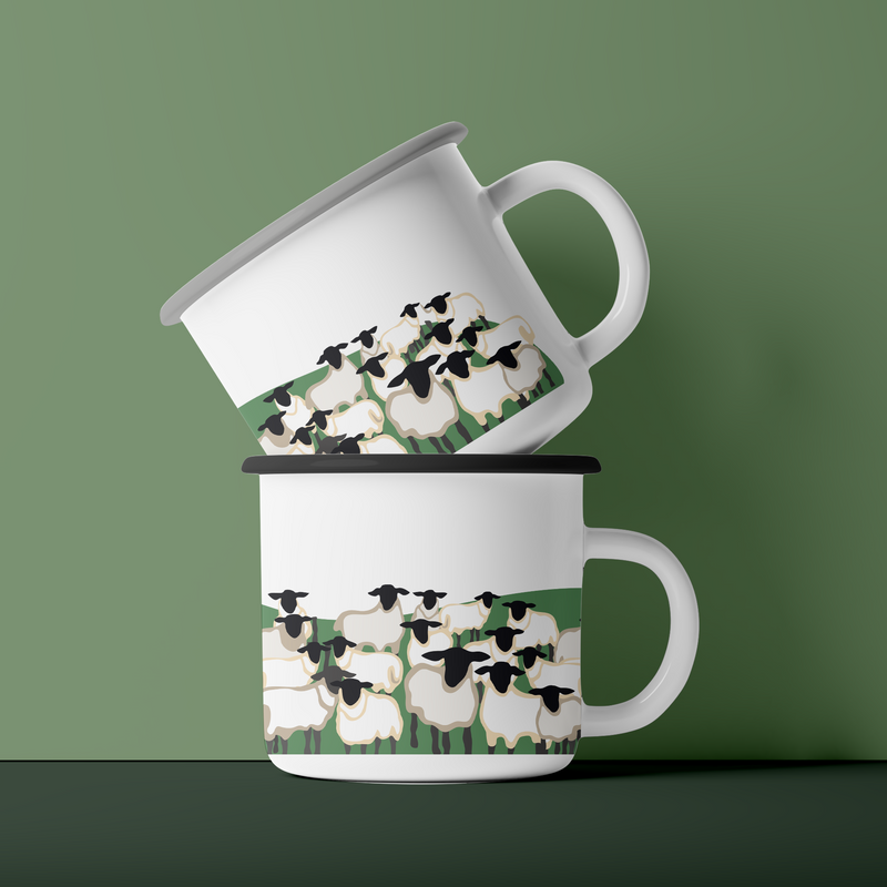 Green green grass Mug / Enamel or ceramic
