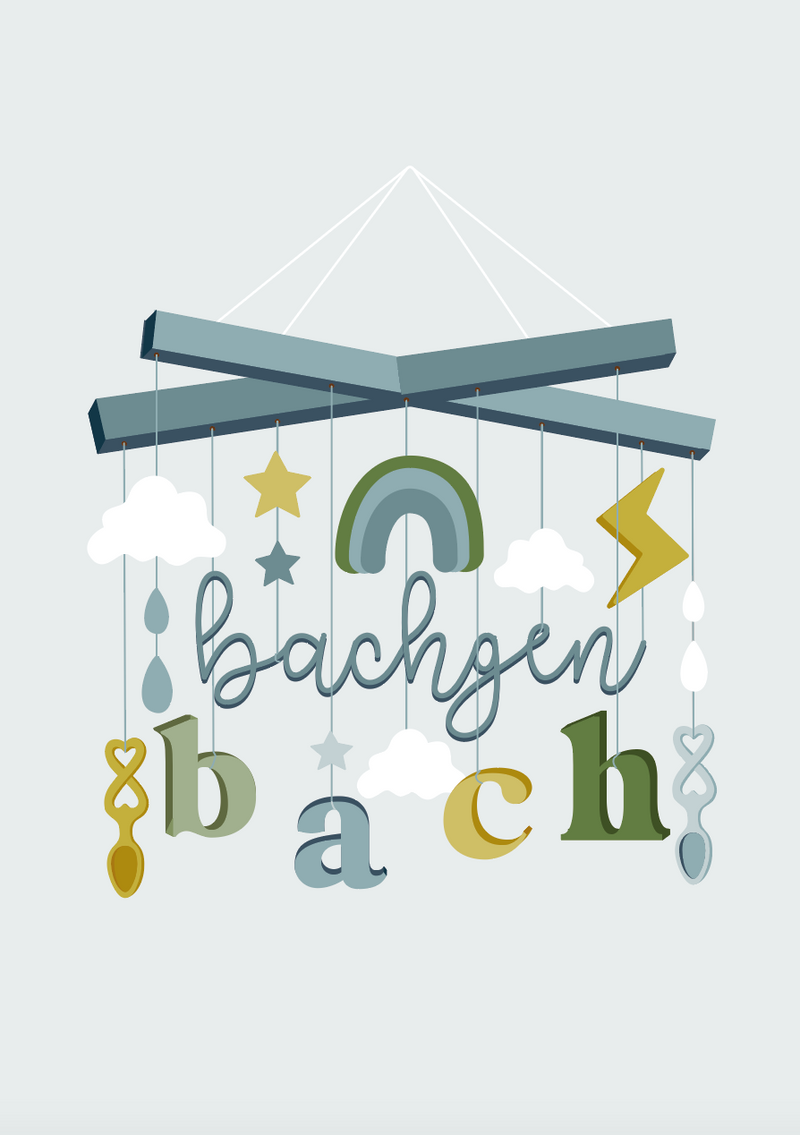 Bachgen Bach A4 Art Print (Framed or Unframed)