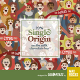 39% Single Origin Arriba Chocolate bar / Welsh Supporters