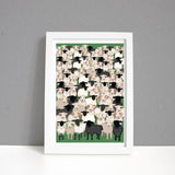 Group Of Sheep A4 Print / Framed and Unframed